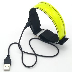 Luminous running arm belt (Option: Yellow-USB)