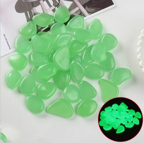 100 Luminous Stones Fluorescent Aquarium Pebbles Fish Tank Garden Luminous Stones