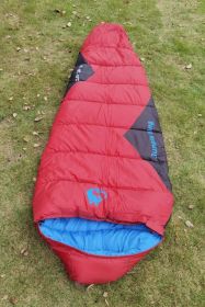 Outdoor  Fishing Autumn And Winter Camping Cotton Sleeping Bags (Option: 2500g Wine Red-230x80x50cm)